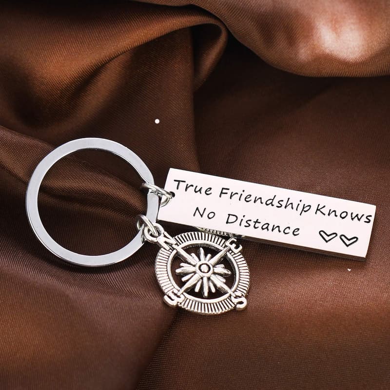 Long Distance Friendship Keychain - True Friendship Farewell Gift