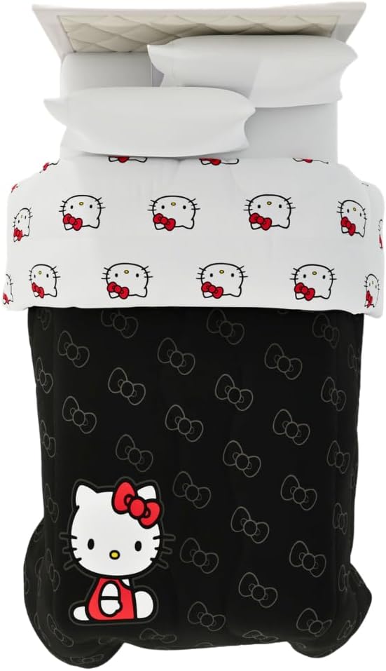 Hello Kitty Twin Reversible Comforter - Soft Microfiber