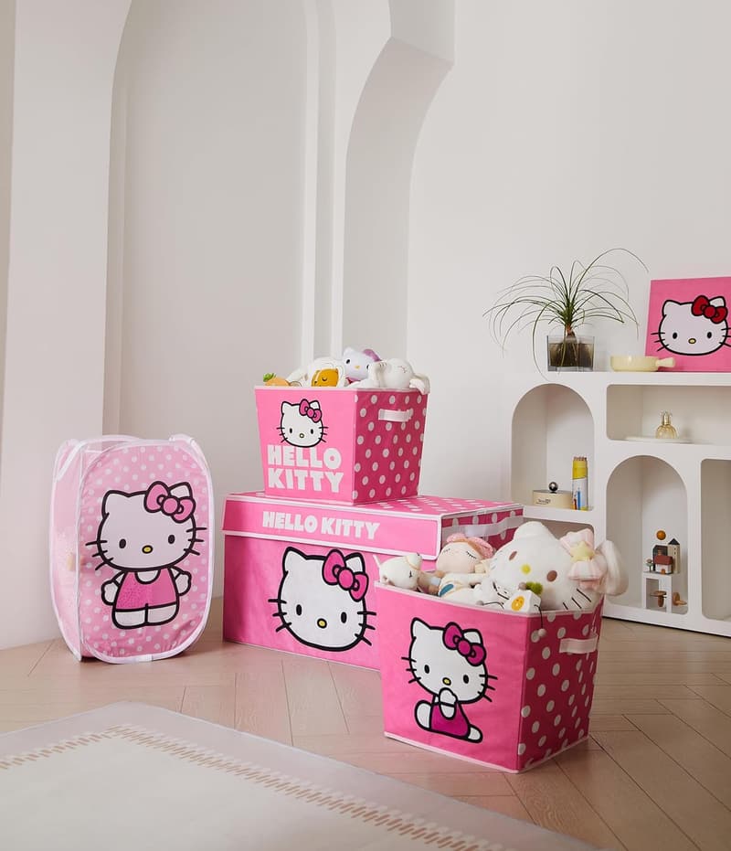 Hello Kitty 4-Piece Collapsible Storage Set with Hamper & Bins