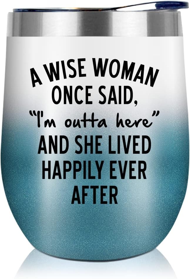 Happy Retirement Tumbler Gift for Women - 12 oz