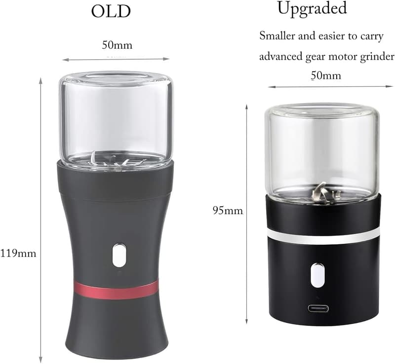 Compact Electric Spice Grinder with 50ml Jar, 400mAh Battery