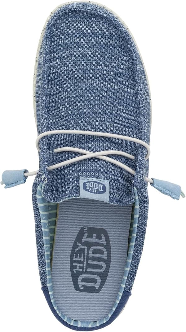 Men's Slip-On Loafers - HEYDUDE Wally Faded Denim Size 10