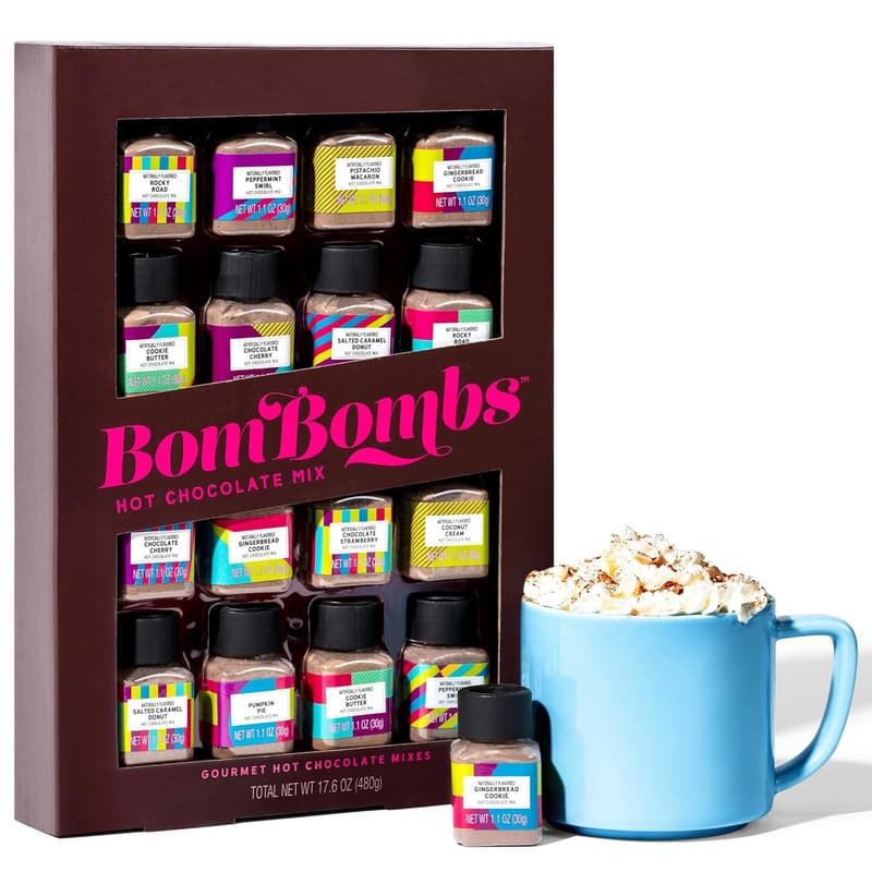 Hot Chocolate Mini Bottles Gift Set - 16 Flavor Sampler