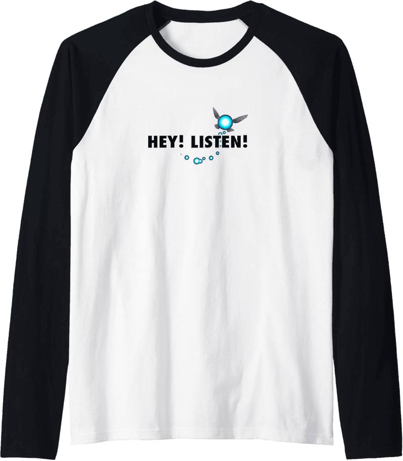 Zelda Navi Blue Trail Logo Baseball Tee