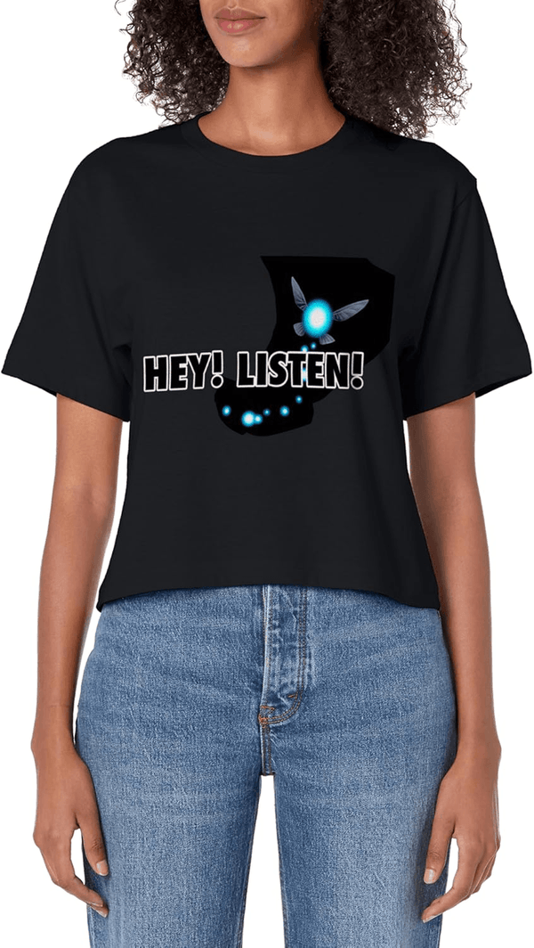 Zelda Navi Blue Trail Women's Crop Top