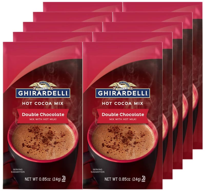 Ghirardelli Double Chocolate Hot Cocoa Mix - 10 Packets