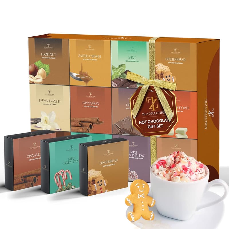 12 Days Gourmet Hot Chocolate Gift Set for All Ages