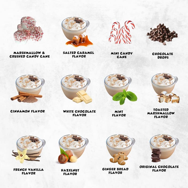 12 Days Gourmet Hot Chocolate Gift Set for All Ages