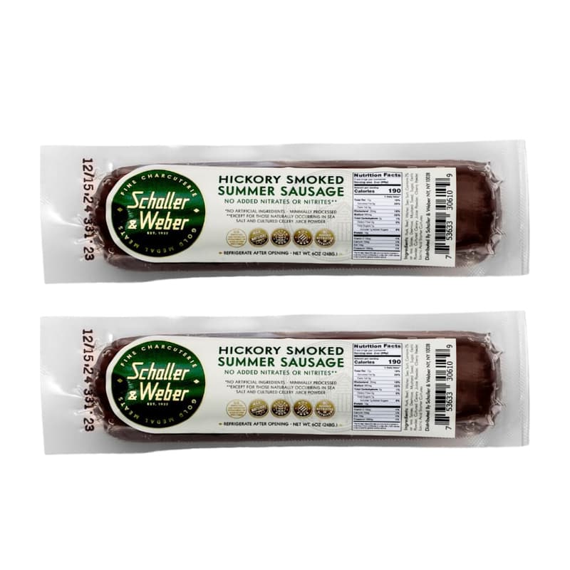 Gluten-Free Hickory Smoked Summer Sausage, 6 oz (2-Pack)