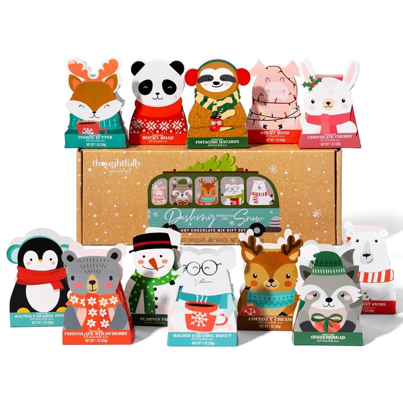 Holiday Hot Chocolate Gift Set – 12 Flavors in Festive Packaging