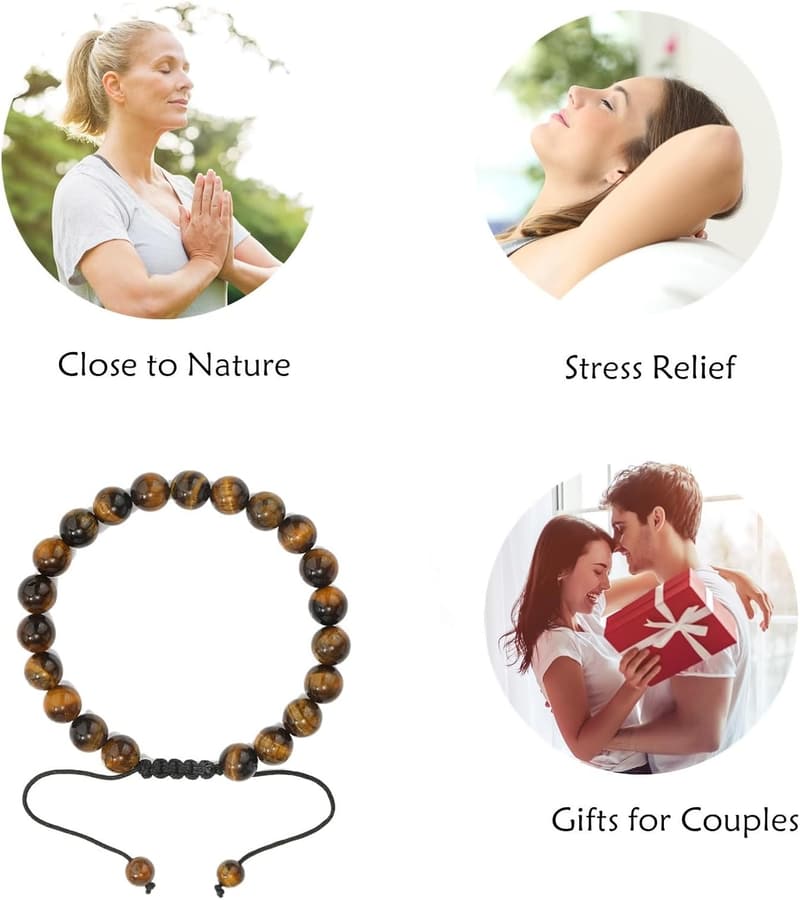 Lava Rock Beaded Bracelet Set for Men - Trendy Gift for Him