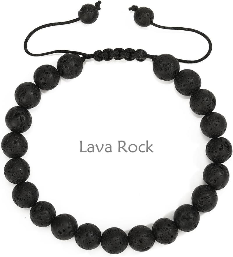 Lava Rock Beaded Bracelet Set for Men - Trendy Gift for Him