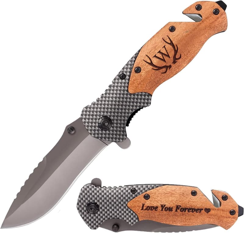 Engraved Pocket Knife Gift Set for Men - Ideal for Father's Day