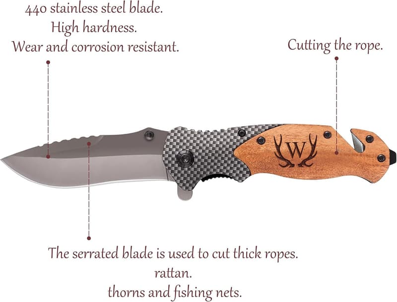 Engraved Pocket Knife Gift Set for Men - Ideal for Father's Day