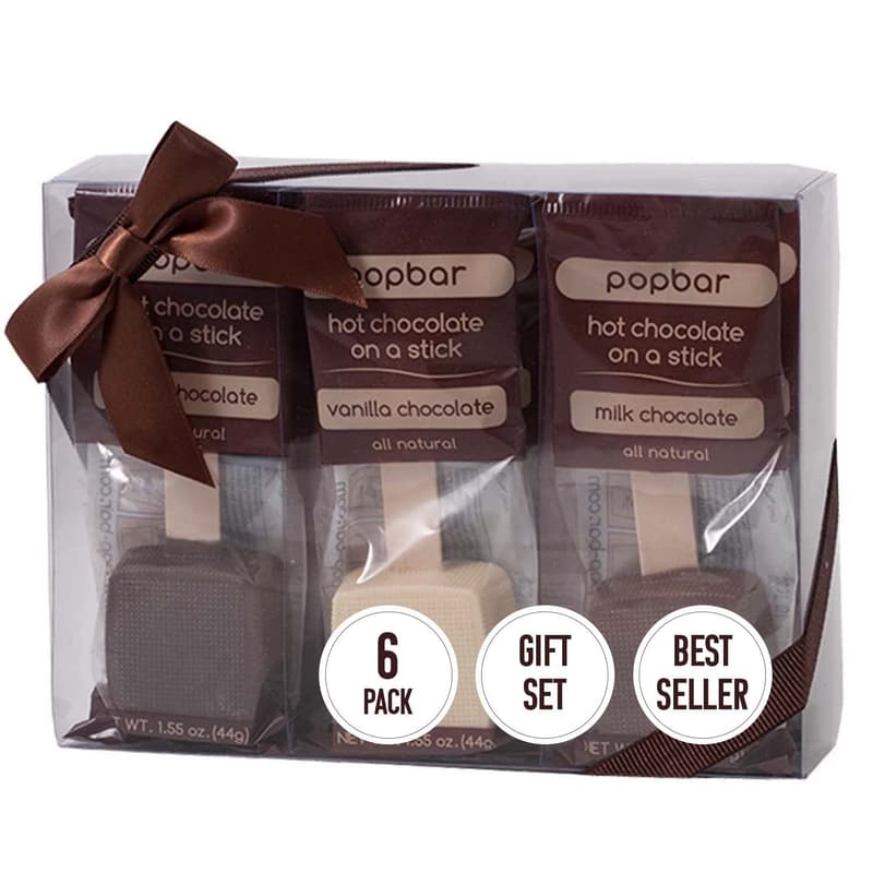 Variety Hot Chocolate Sticks Gift Set - 6 Pack for Cocoa Lovers