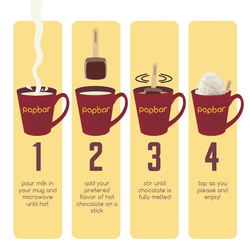 Variety Hot Chocolate Sticks Gift Set - 6 Pack for Cocoa Lovers