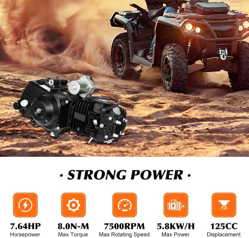 125cc Electric Start Engine Kit for Go-Kart & ATV