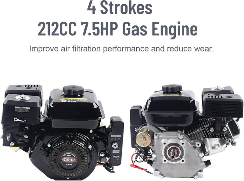 Gas Powered 212cc 7.5HP Go Kart Engine with Electric Start