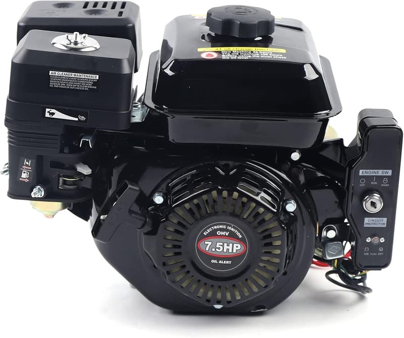 212cc 4-Stroke Go Kart Engine with Recoil/Electric Start