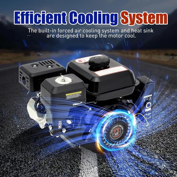 212cc 4-Stroke Go Kart Engine with Recoil/Electric Start