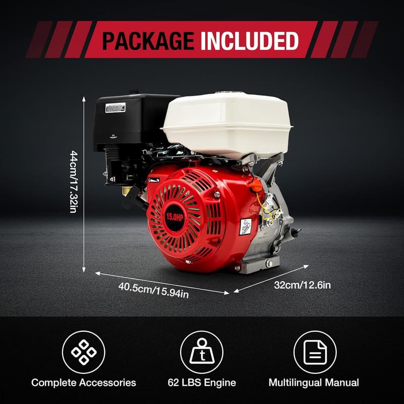 15HP 4-Stroke Gas Engine for Go-Kart & Garden Tools