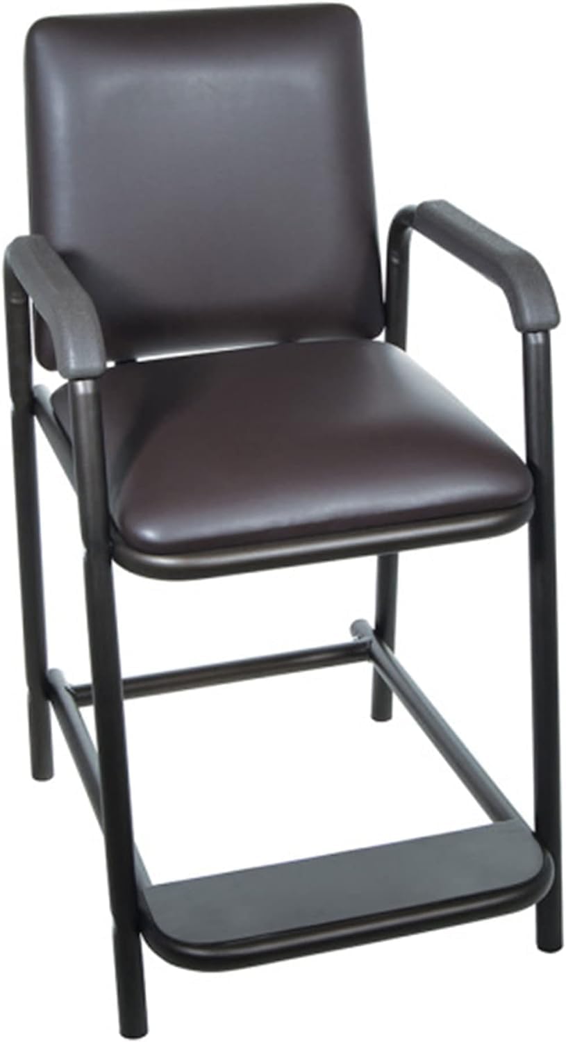 Drive Medical Hip High Chair with Back and Arms - Brown