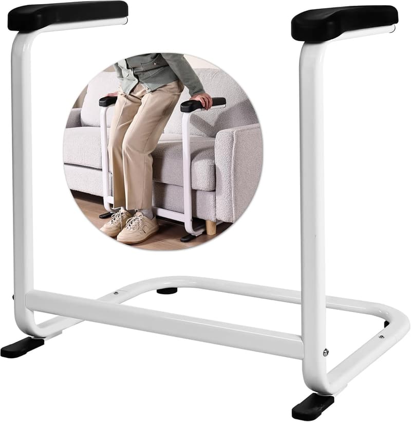 Sofa Assist Rail for Seniors - Soft Padding, U-Shaped Base