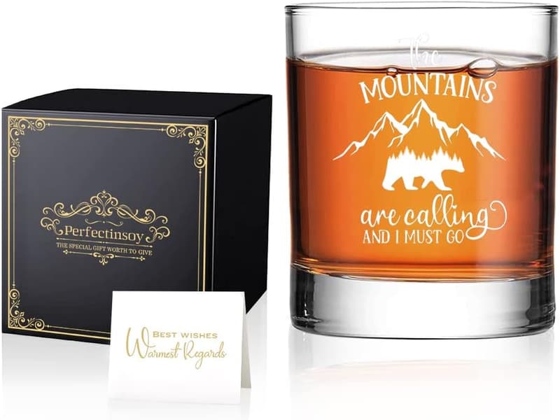 Whiskey Glass with Gift Box for Outdoor Enthusiasts - 誕生日プレゼント