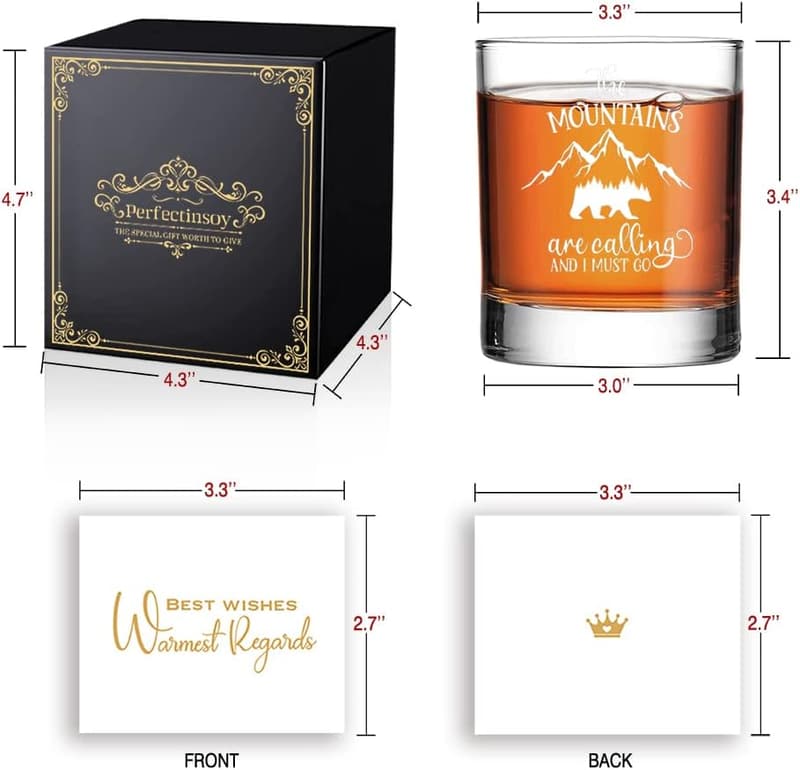 Whiskey Glass with Gift Box for Outdoor Enthusiasts - 誕生日プレゼント