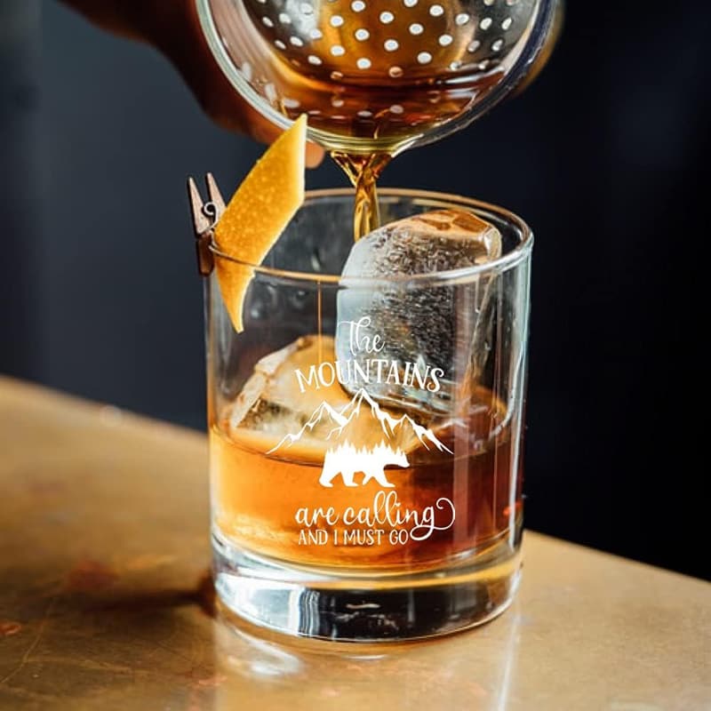 Whiskey Glass with Gift Box for Outdoor Enthusiasts - 誕生日プレゼント