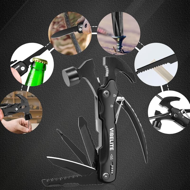 Father's Day 12-in-1 Multitool Hammer for Dads and Men