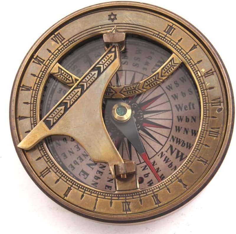 Engraved Brass Compass - Romantic Gift for Husband