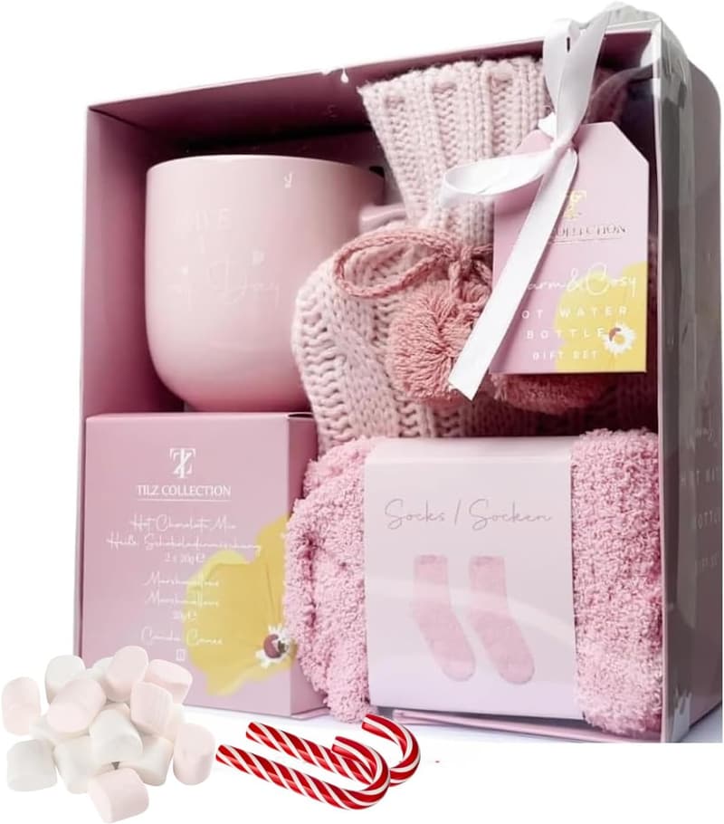 Gourmet Hot Chocolate Gift Set for Women with Mug & Treats
