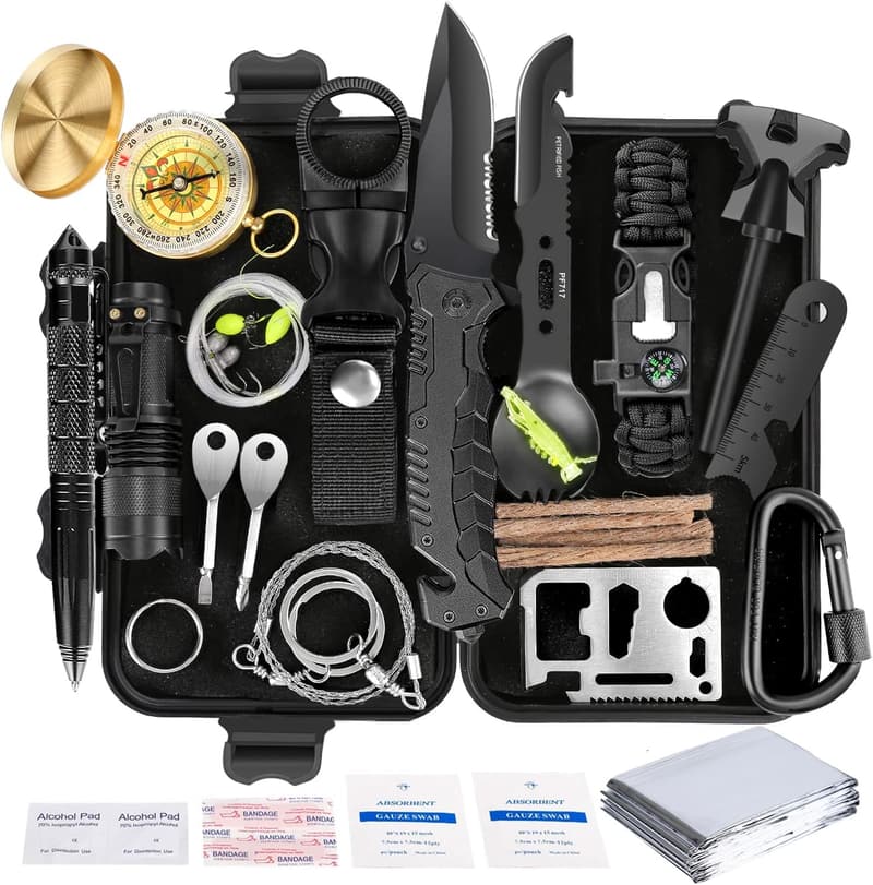 35-in-1 Survival Kit for Men - First Aid & Outdoor Gear