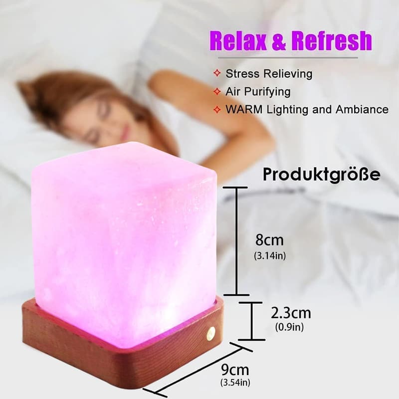 Himalayan Cordless Salt Lamp with Remote Control - 15 Colors