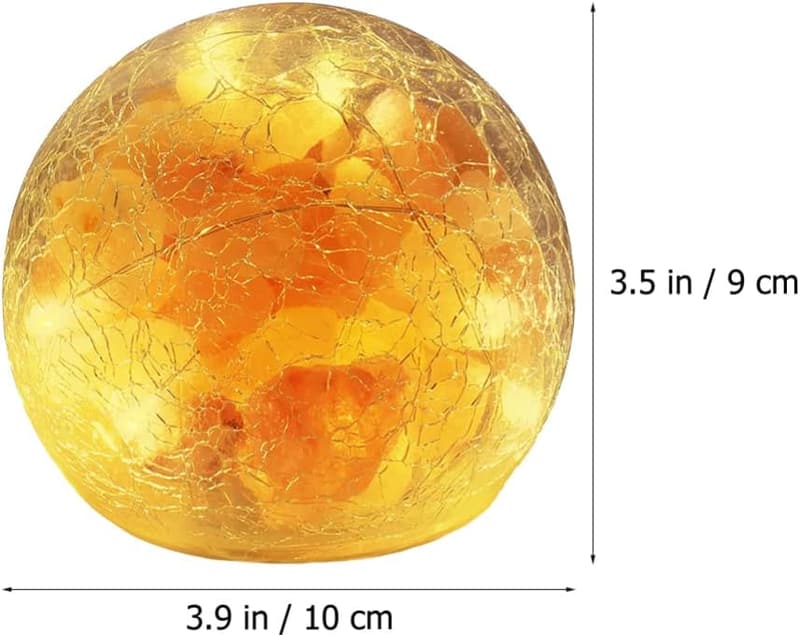 Himalayan Pink Salt Rock Lamp with Crackle Glass Ball