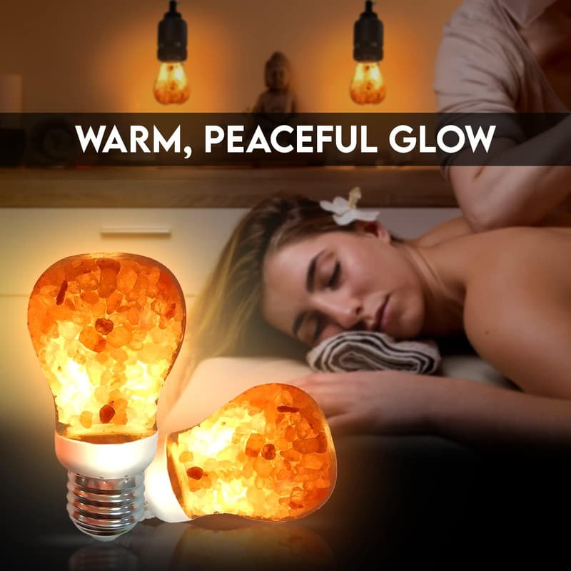 Himalayan Glow Warm Amber LED Light Bulbs, 4 Count