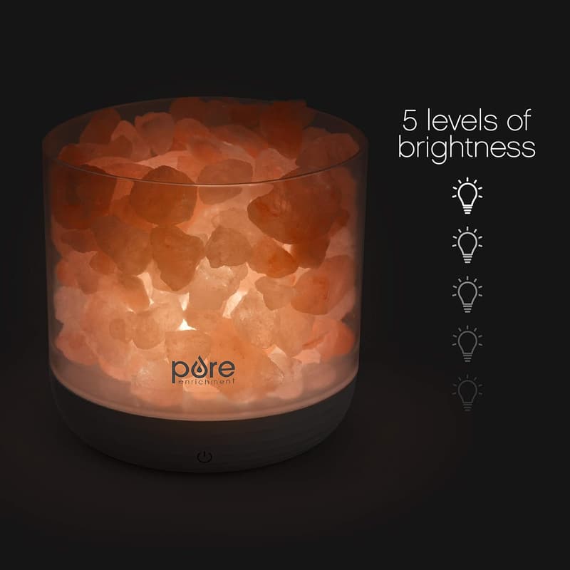 Himalayan Salt Lamp with USB Power and Dimmer Features