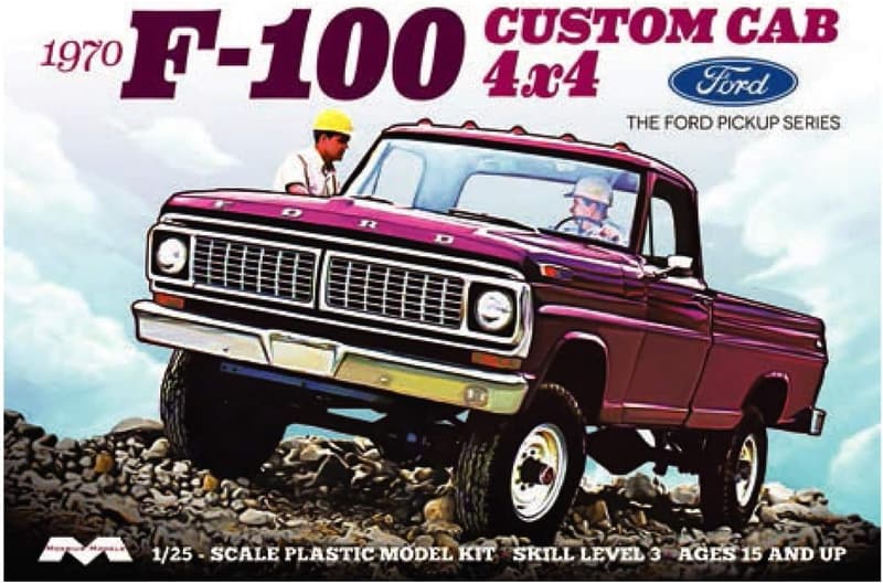 1970 F-100 Custom Cab 4x4 Scale Model Kit (1:25)