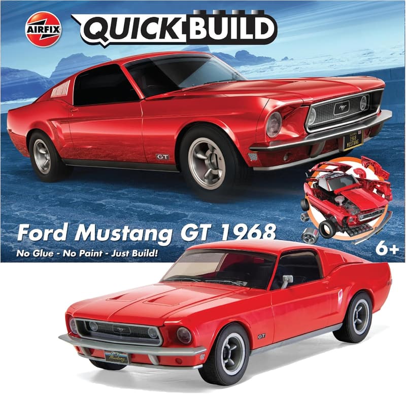 Ford Mustang GT 1968 Quickbuild Model Kit - Easy Snap Assembly