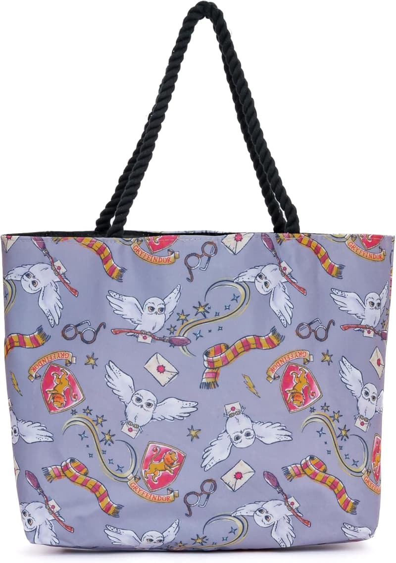 Gryffindor Harry Potter Tote Bag with Hedgehog Print
