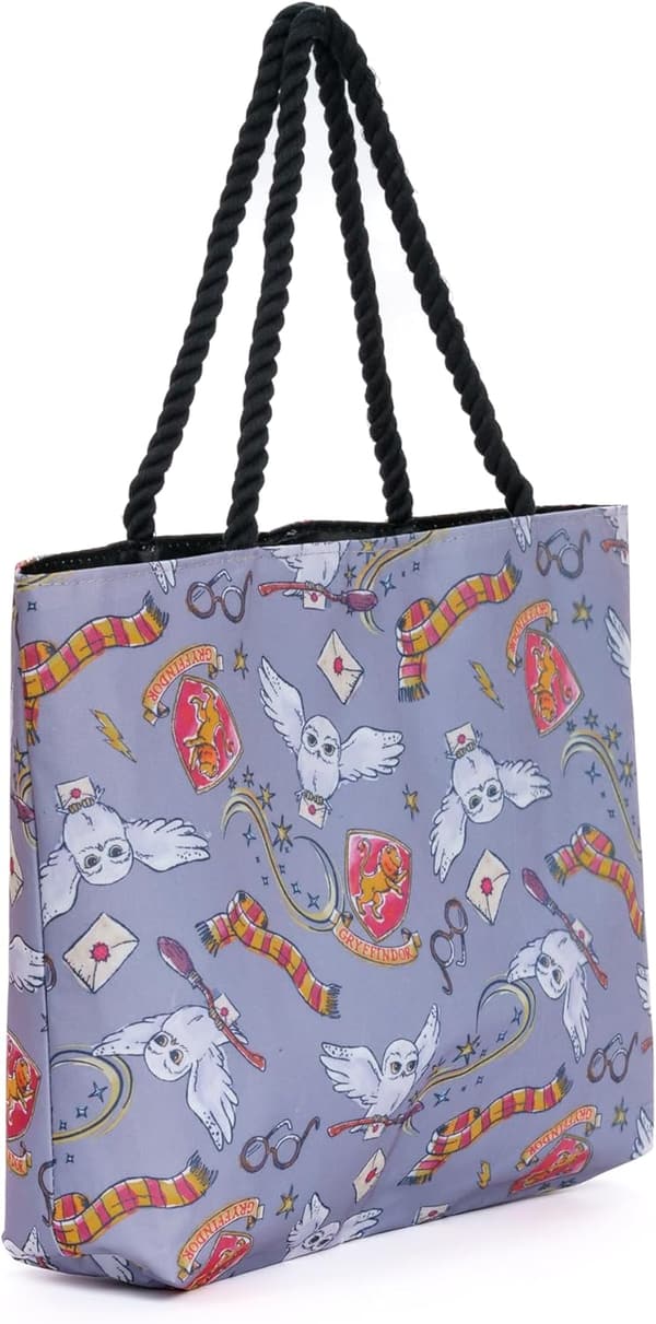 Gryffindor Harry Potter Tote Bag with Hedgehog Print