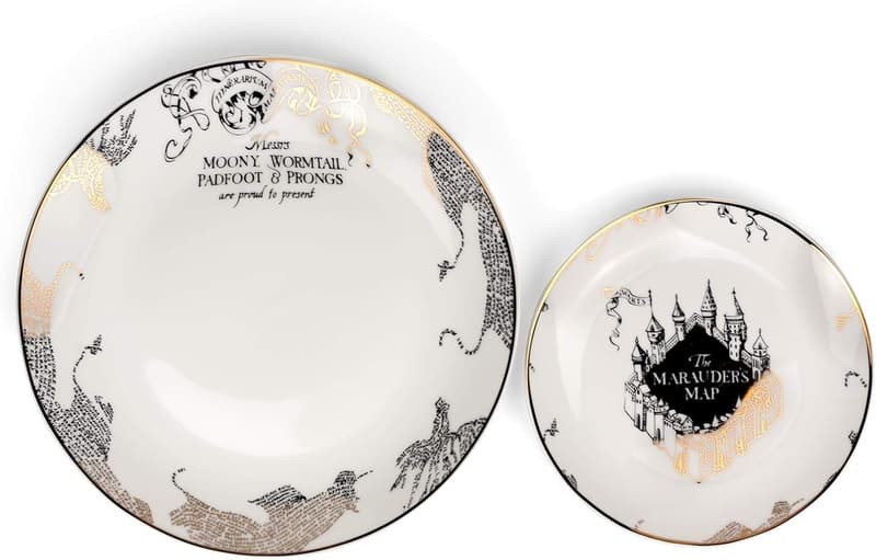 Harry Potter Marauder's Map Porcelain Place Setting - 4 Pieces