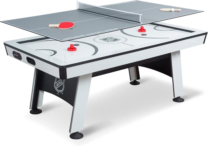 2-in-1 Air Hockey & Table Tennis Game Table for Family Fun
