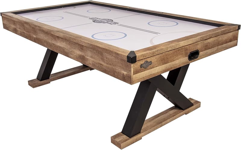 Kirkwood 84” Air Hockey Table with Rustic Wood Finish