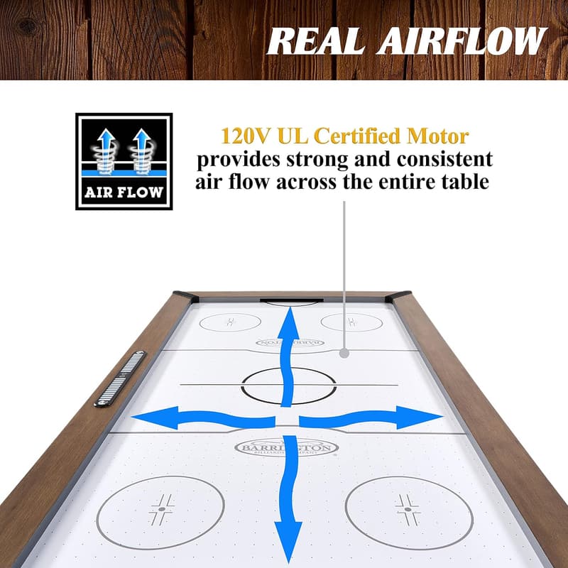 Family Game Room Air Hockey Table with Accessories