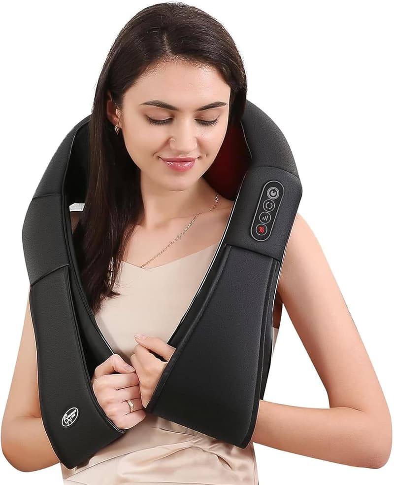 Shiatsu Neck and Back Massager with Heat for Pain Relief