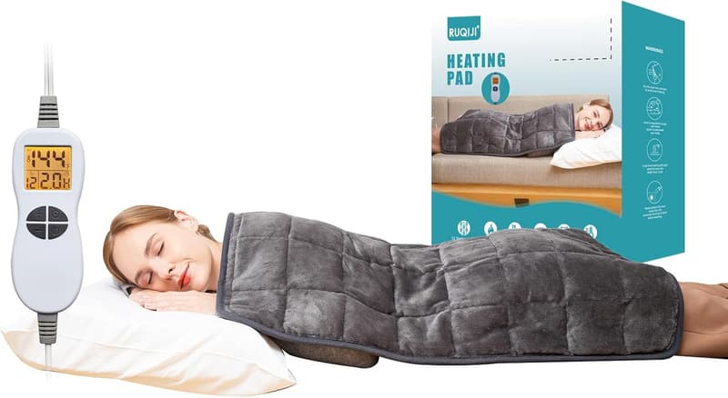 Weighted Heating Pad - 12 Heat Settings for Pain Relief