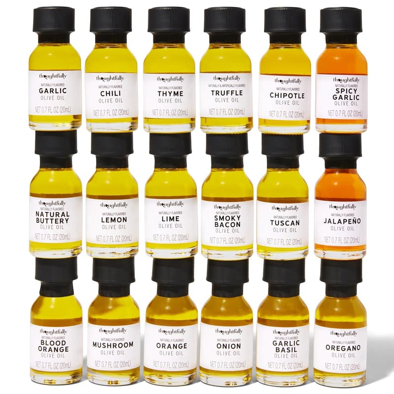 Gourmet Olive Oil Sampler Gift Set - 18 Uniquely Flavored Variety