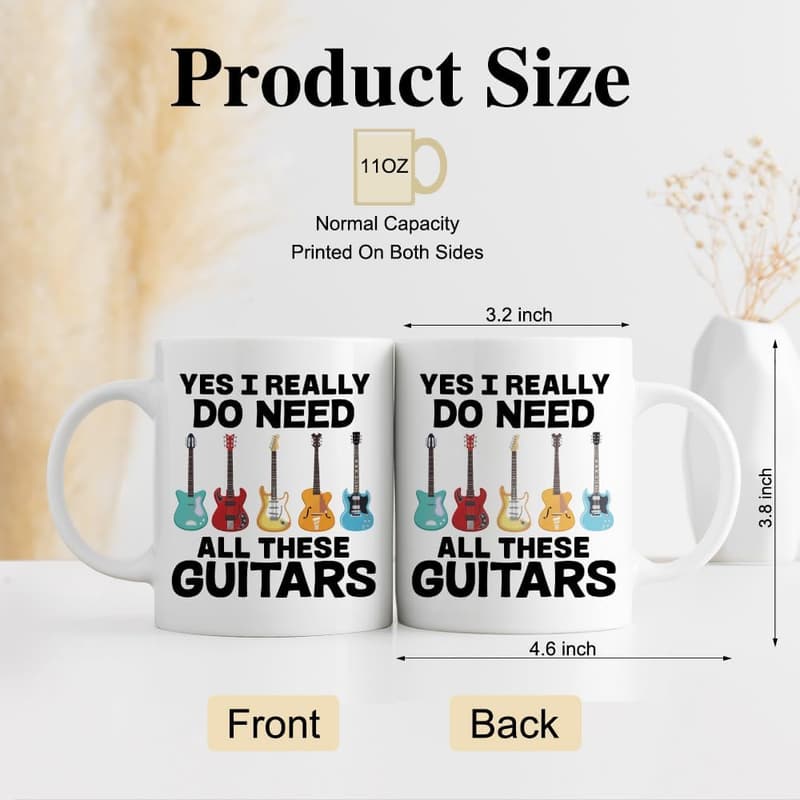 Funny Guitar Lover's Coffee Mug - Perfect Birthday Gift